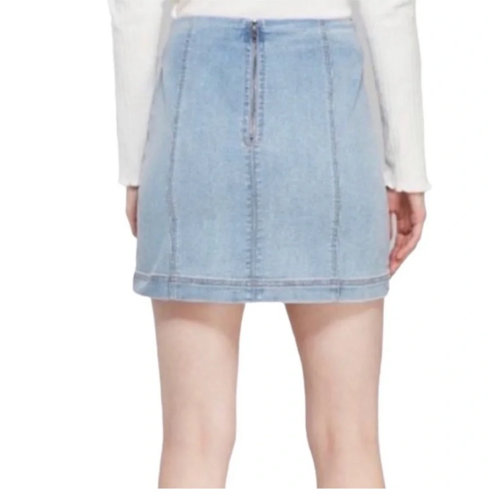 Wild Fable Denim Mini Skirt - Size 4 - Bleached Denim